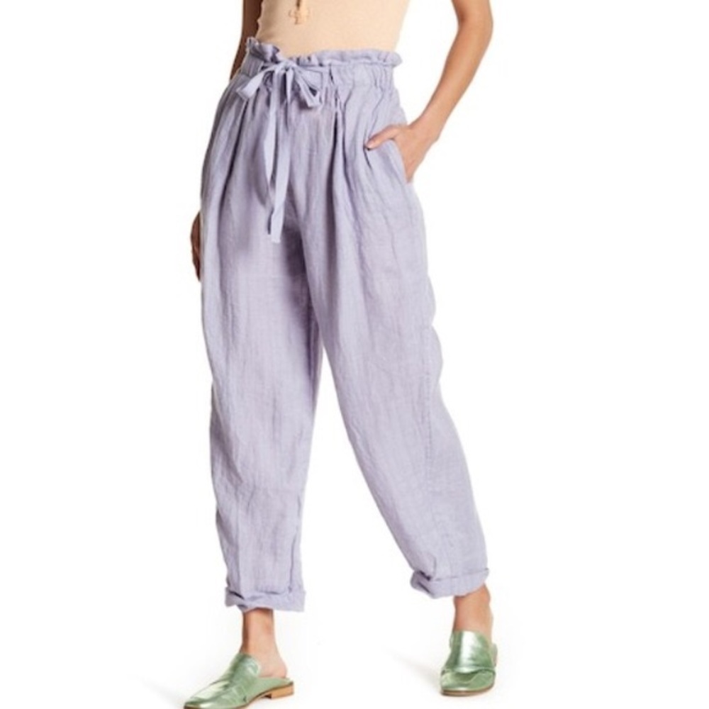 Free People Over You Lavender Linen trousers
